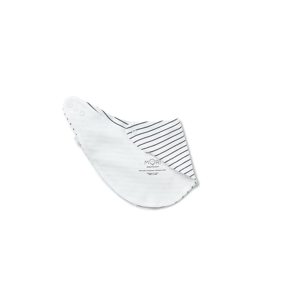 MORI Bib - Grey Stripe-Bibs-One Size-Grey Stripe | Natural Baby Shower