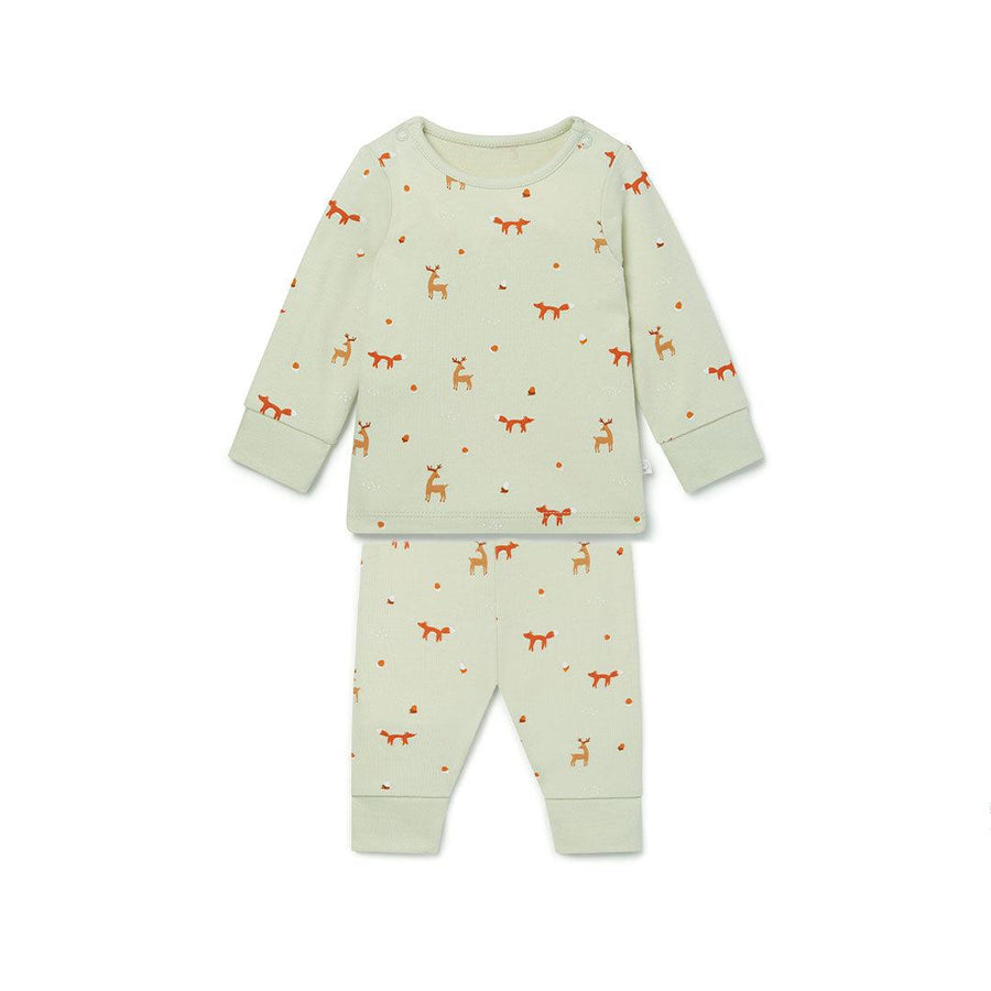 MORI Fox Print Pyjamas - Frosted Fox-Pyjamas-Frosted Fox-6-9m | Natural Baby Shower
