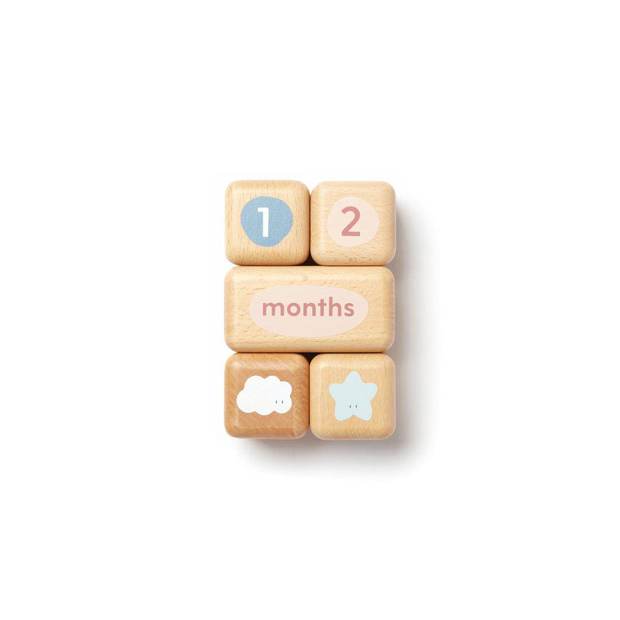 MORI Wooden Milestone Blocks - Multi-Stacking Toys- | Natural Baby Shower