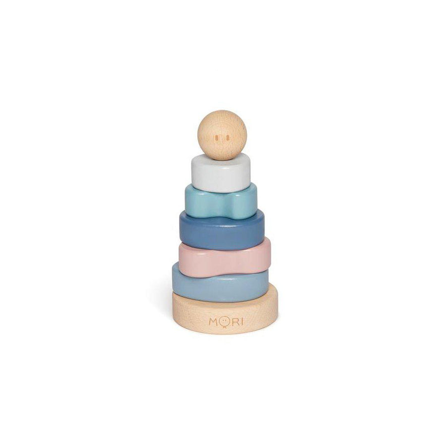 MORI Wooden Stacking Rings - Rainbow-Stacking Toys- | Natural Baby Shower