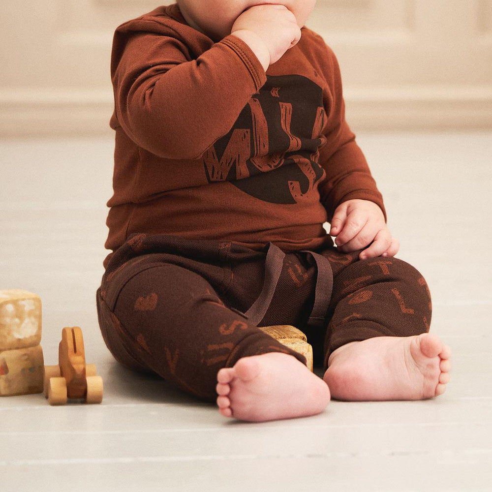 Musli Letter Pocket Pants - Coffee-Trousers-Coffee-56 | Natural Baby Shower