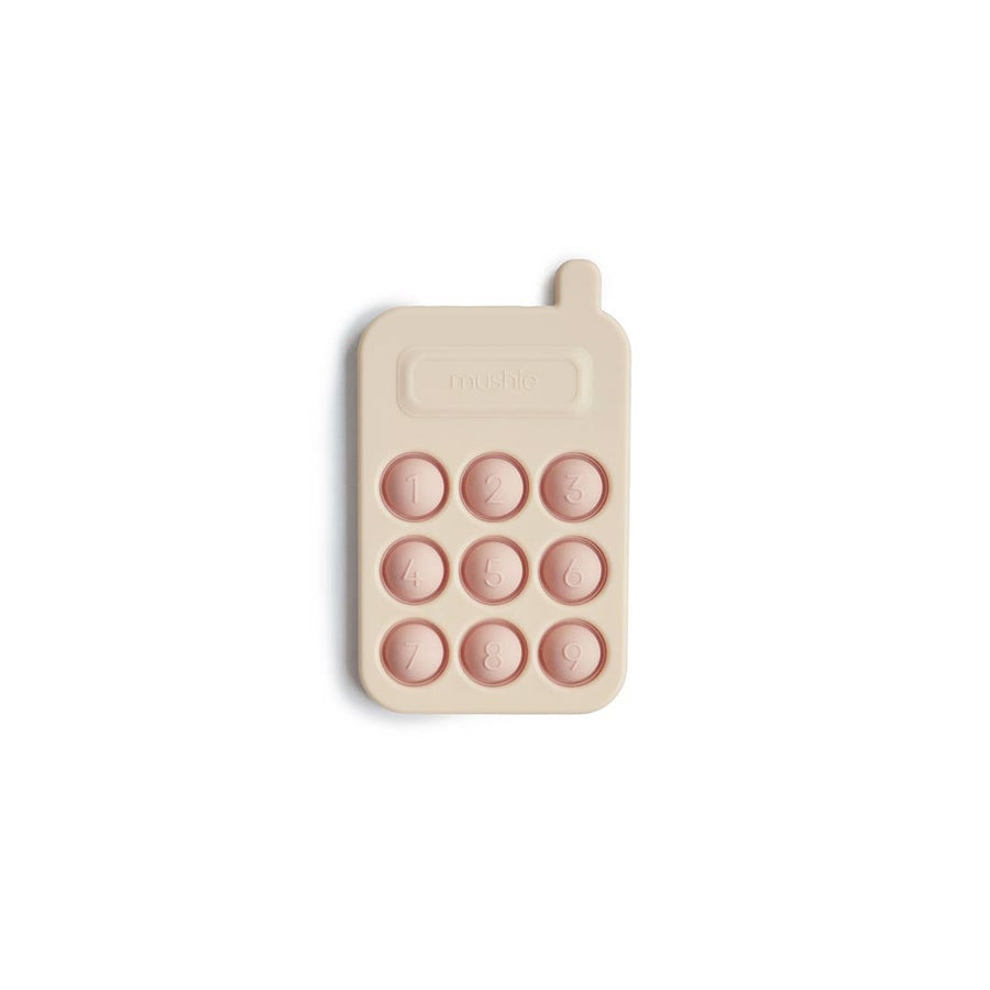 Mushie Phone Press Toy - Blush-Baby Sensory- | Natural Baby Shower