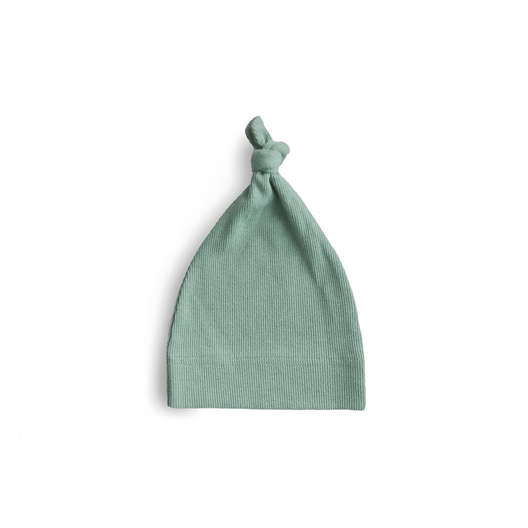 Mushie Ribbed Baby Beanie - Roman Green-Hats-Roman Green-0-3m | Natural Baby Shower