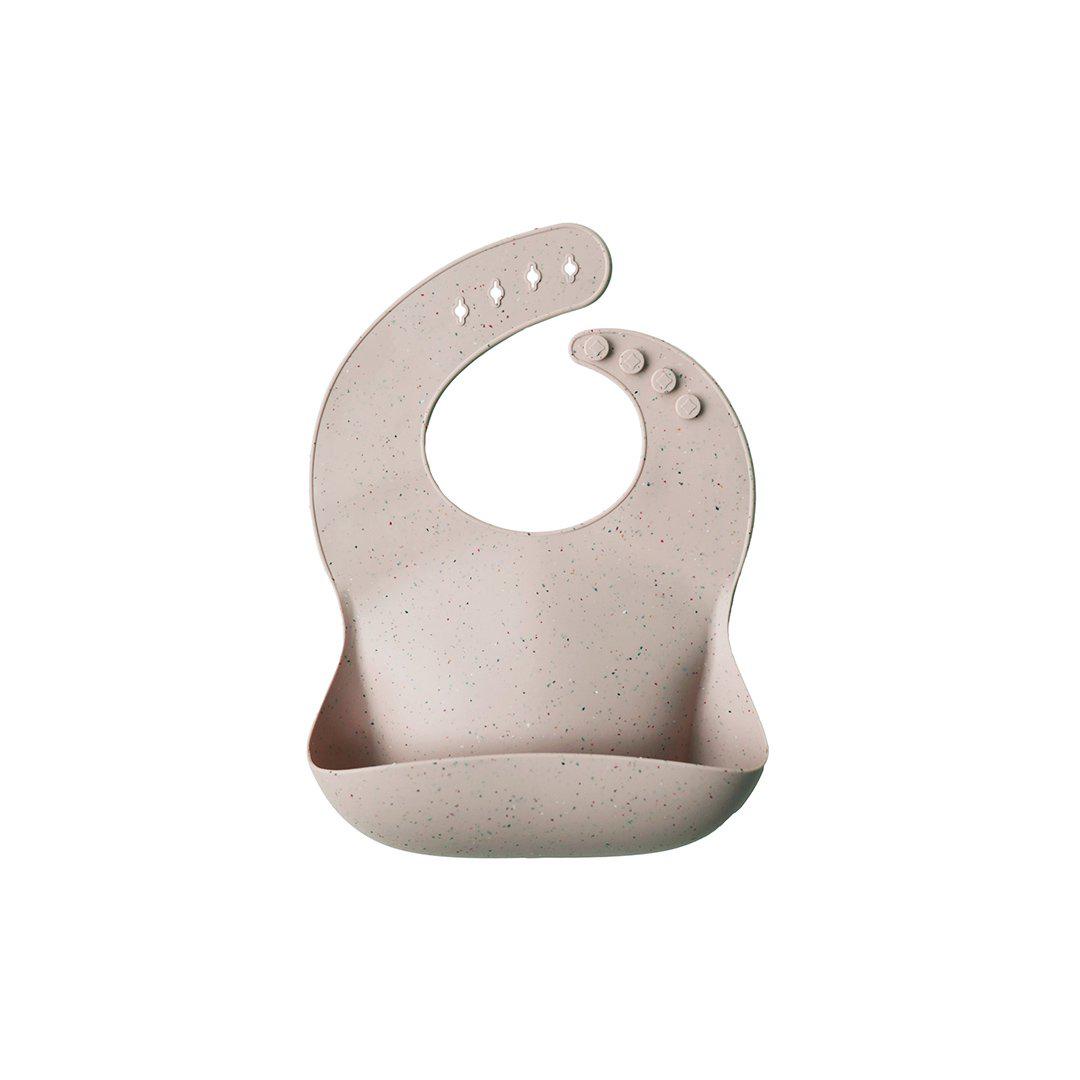 Mushie Silicone Baby Bib - Shifting Sand Terrazzo-Bibs- | Natural Baby Shower