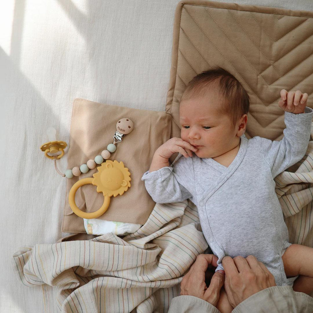 Mushie Teether - Lion - Soft Yellow-Teethers- | Natural Baby Shower