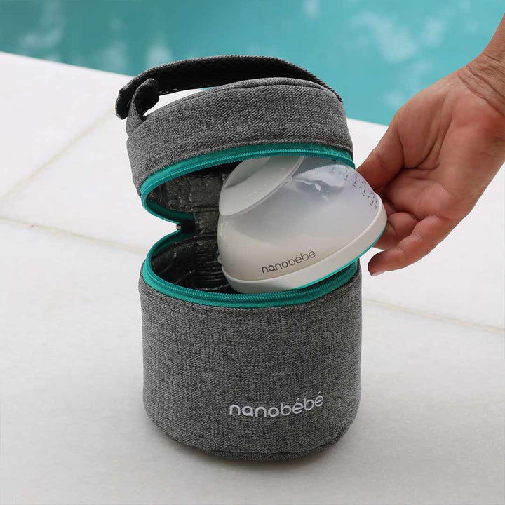 Nanobebe Cooler Bag - Grey-Food Storage- | Natural Baby Shower