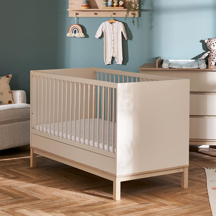 Obaby Astrid Cot Bed - Satin-Cot Beds-Satin-No Mattress | Natural Baby Shower