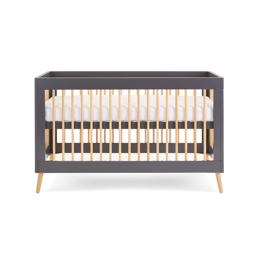 Obaby Maya Cot Bed - Slate + Natural-Cot Beds-No Mattress- | Natural Baby Shower