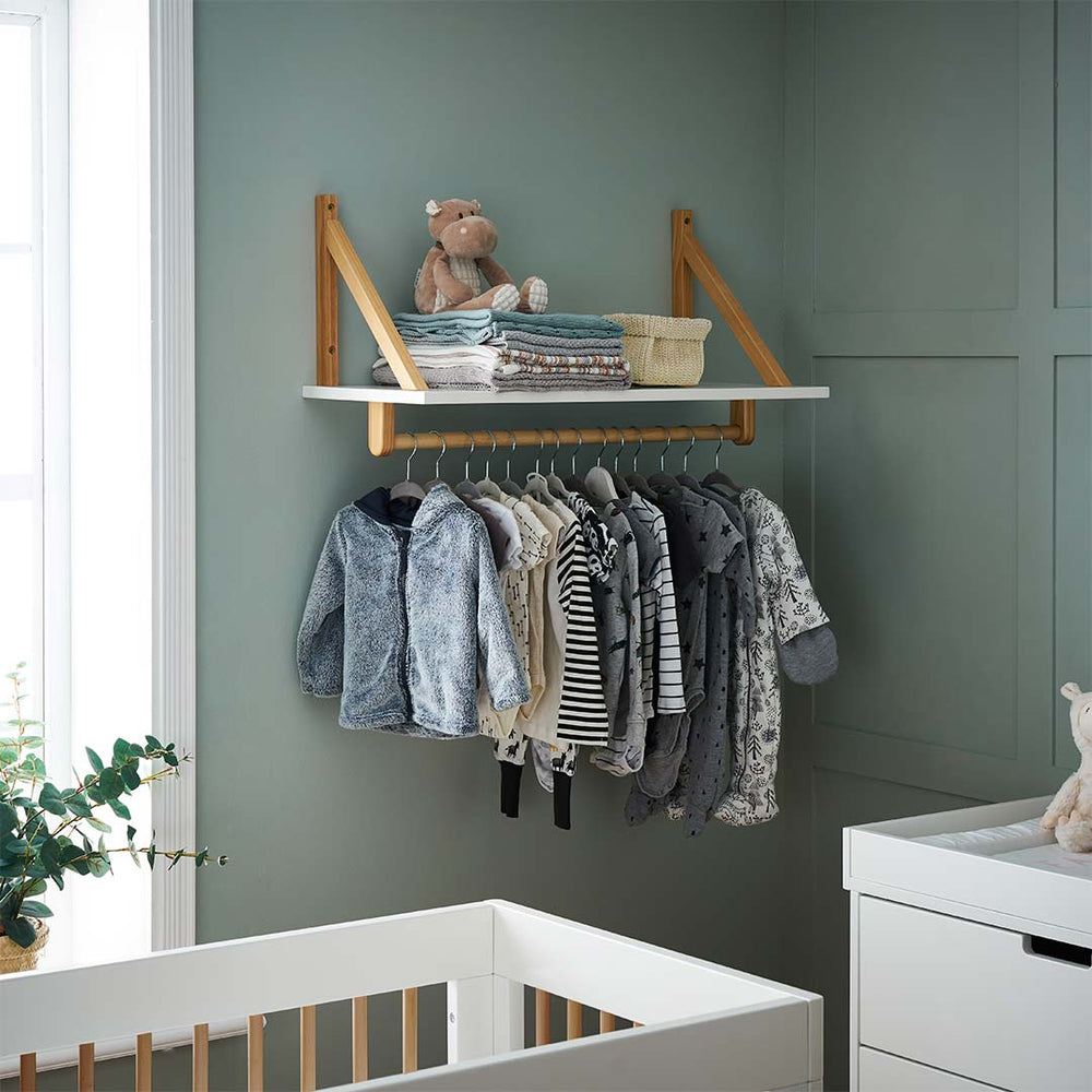 Obaby Maya Shelf - White + Natural-Shelves- | Natural Baby Shower