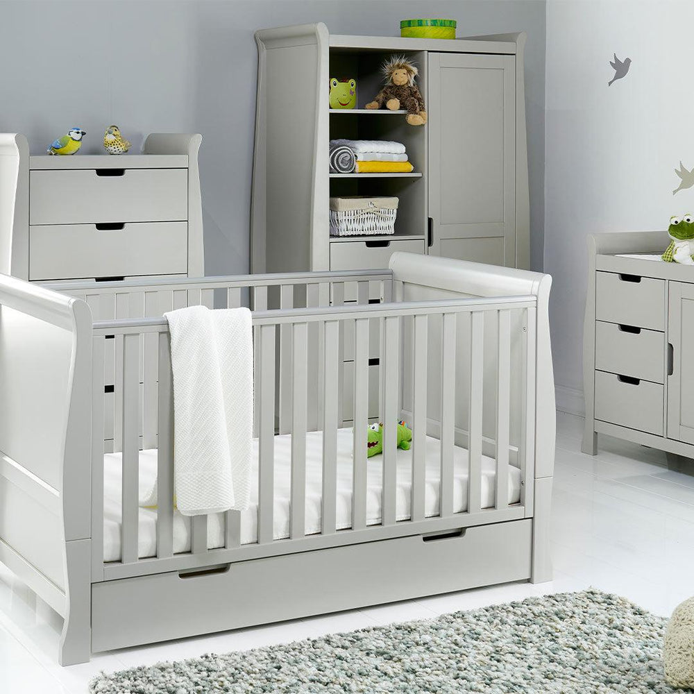 Obaby Stamford Classic 4 Piece Room Set - Warm Grey-Nursery Sets- | Natural Baby Shower