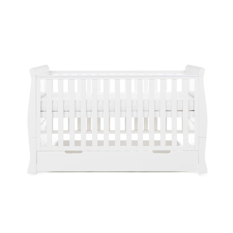 Obaby Stamford Classic Cot Bed - White-Cot Beds-No Extras- | Natural Baby Shower