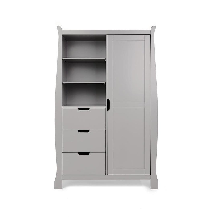 Obaby Stamford Double Wardrobe - Warm Grey-Wardrobes- | Natural Baby Shower