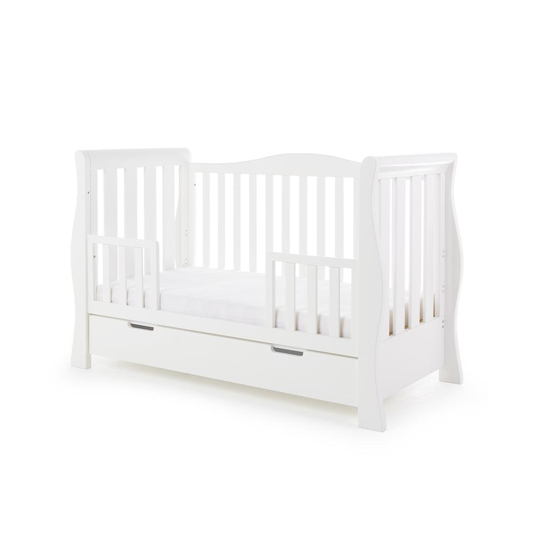 Obaby Stamford Luxe Cot Bed - White-Cot Beds-No Extras- | Natural Baby Shower