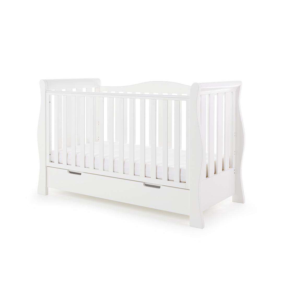 Obaby Stamford Luxe Cot Bed - White-Cot Beds-No Extras- | Natural Baby Shower