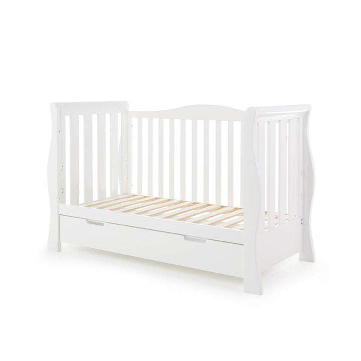 Obaby Stamford Luxe Cot Bed - White-Cot Beds-No Extras- | Natural Baby Shower