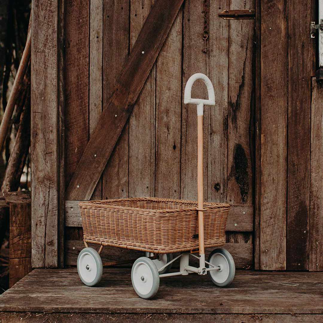 Olli Ella Rattan Wonder Wagon - Natural-Pull-Alongs- | Natural Baby Shower