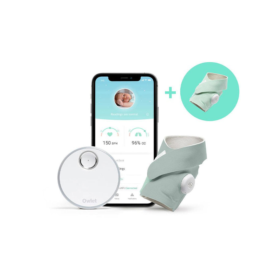 Owlet Smart Sock 3 Bundle - Sleepy Sage-Baby Monitors- | Natural Baby Shower