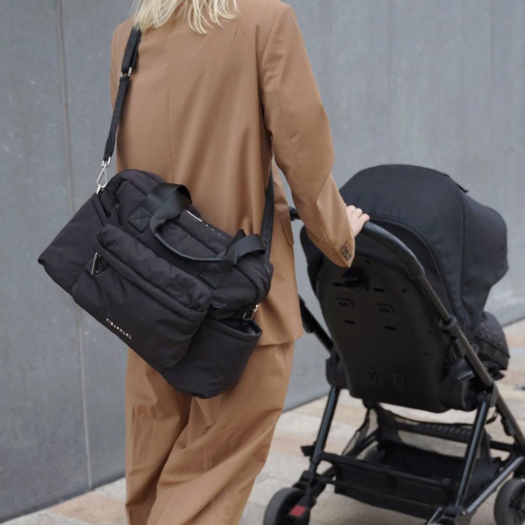 Tiba + Marl Phoenix Holdall Eco Nylon Black Natural Baby Shower