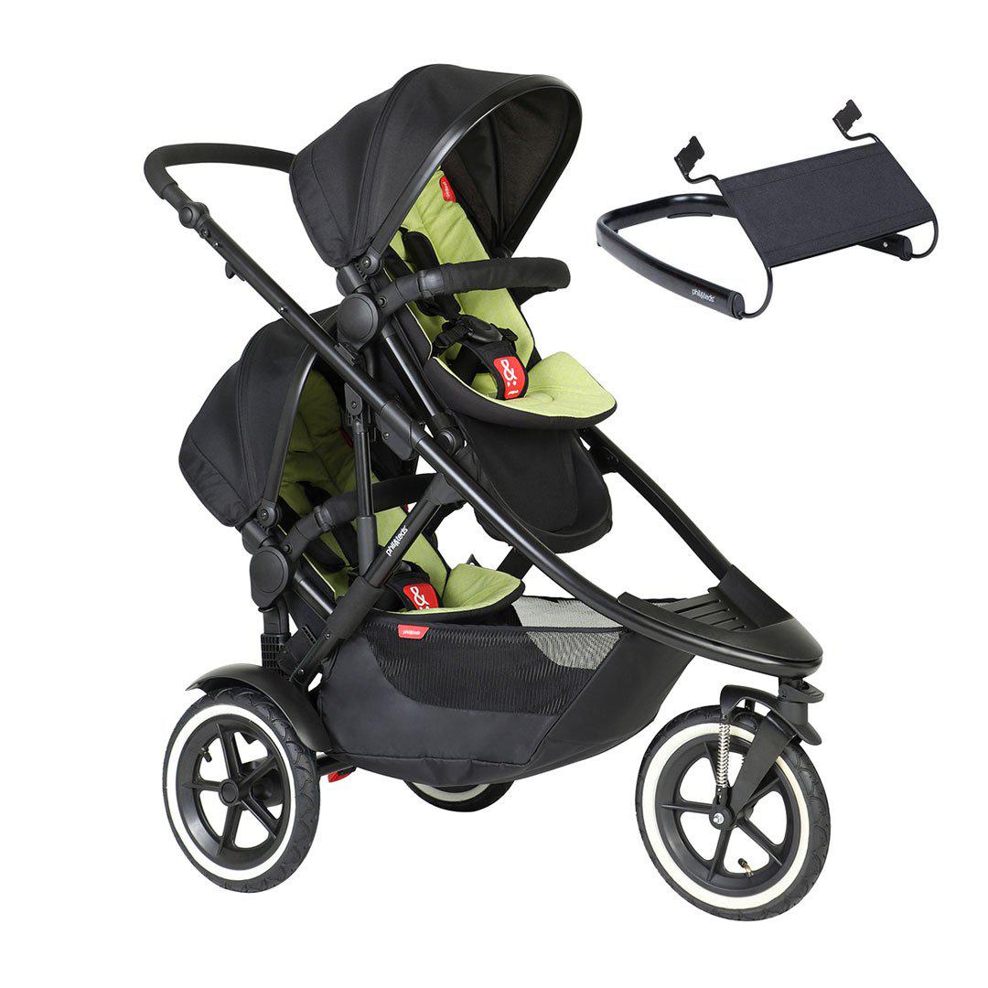 Phil & Teds Sport Verso Pushchair + Double Kit-Stroller Bundles-Apple-Lazy Ted | Natural Baby Shower