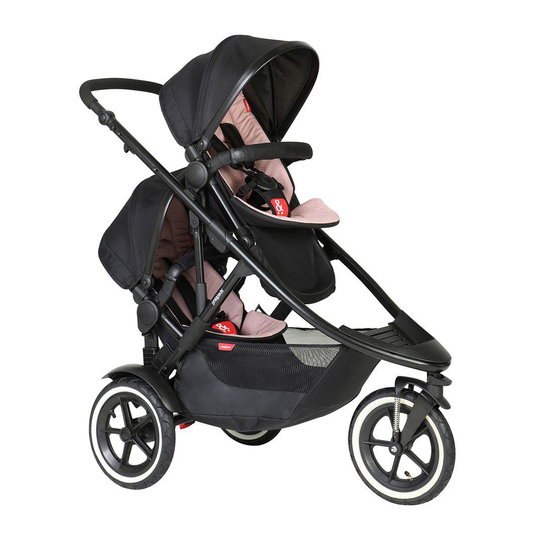 Phil & Teds Sport Verso Pushchair + Double Kit-Stroller Bundles-Blush-No Lazy Ted | Natural Baby Shower
