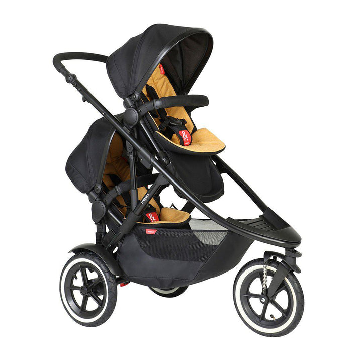 Phil & Teds Sport Verso Pushchair + Double Kit-Stroller Bundles-Butterscotch-No Lazy Ted | Natural Baby Shower