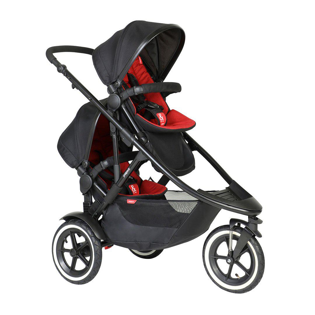 Phil & Teds Sport Verso Pushchair + Double Kit-Stroller Bundles-Chilli-No Lazy Ted | Natural Baby Shower