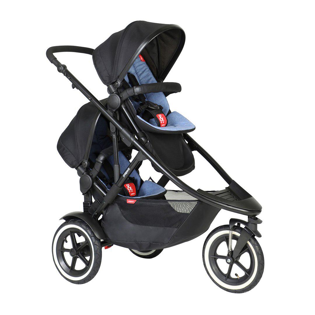 Phil & Teds Sport Verso Pushchair + Double Kit-Stroller Bundles-Sky-No Lazy Ted | Natural Baby Shower