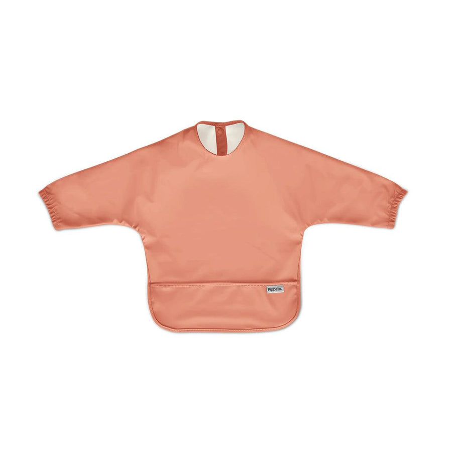 Pippeta Waterproof Cape Sleeved Bib - Coral Pink-Bibs-Coral Pink- | Natural Baby Shower
