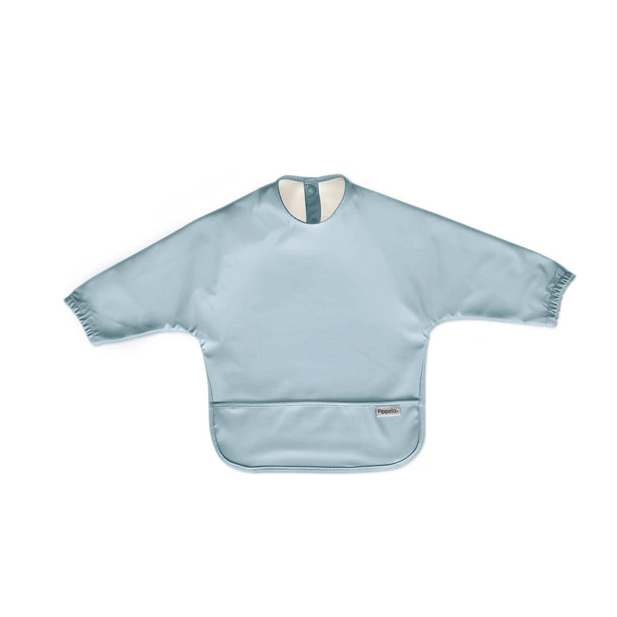Pippeta Waterproof Cape Sleeved Bib - Sea Salt-Bibs-Sea Salt- | Natural Baby Shower