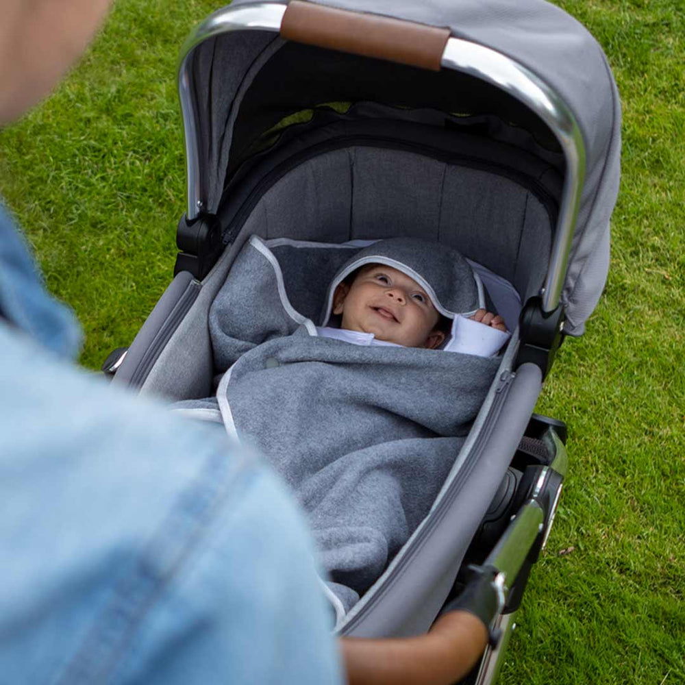 Purflo Cosy Wrap Travel Blanket - Minimal Grey-Car Seat Inlays- | Natural Baby Shower