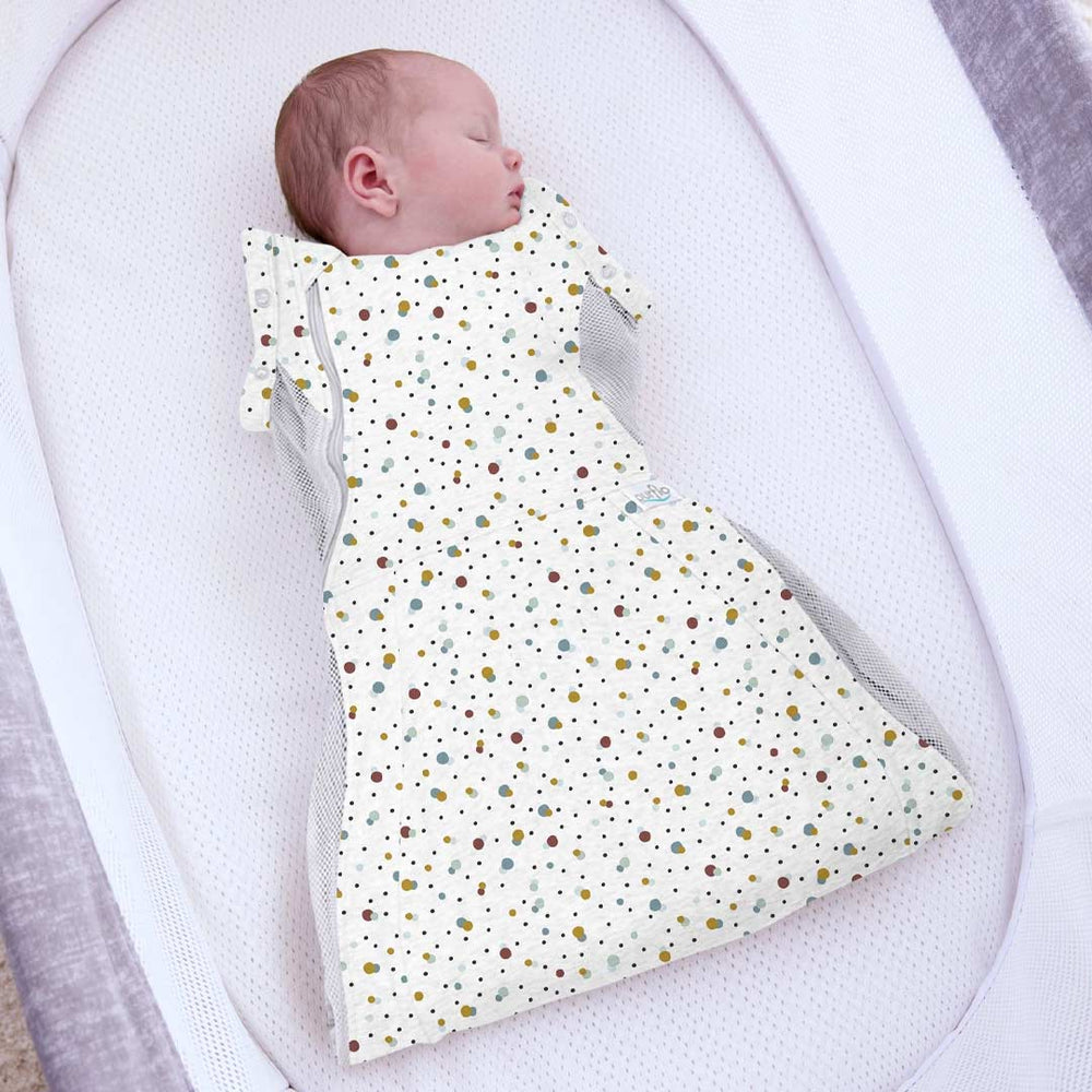 Purflo Swaddle To Sleep Bag - Scandi Spot - TOG 2.5-Sleeping Bags-Scandi Spot-0-4m | Natural Baby Shower