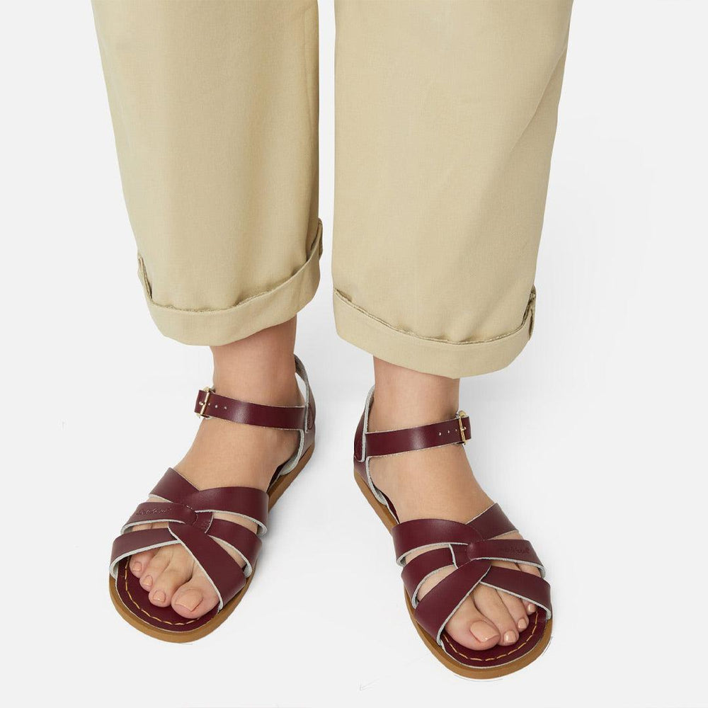 Salt-Water Adults Sandals - Original - Claret-Sandals-Claret-SW4 / UK3 | Natural Baby Shower