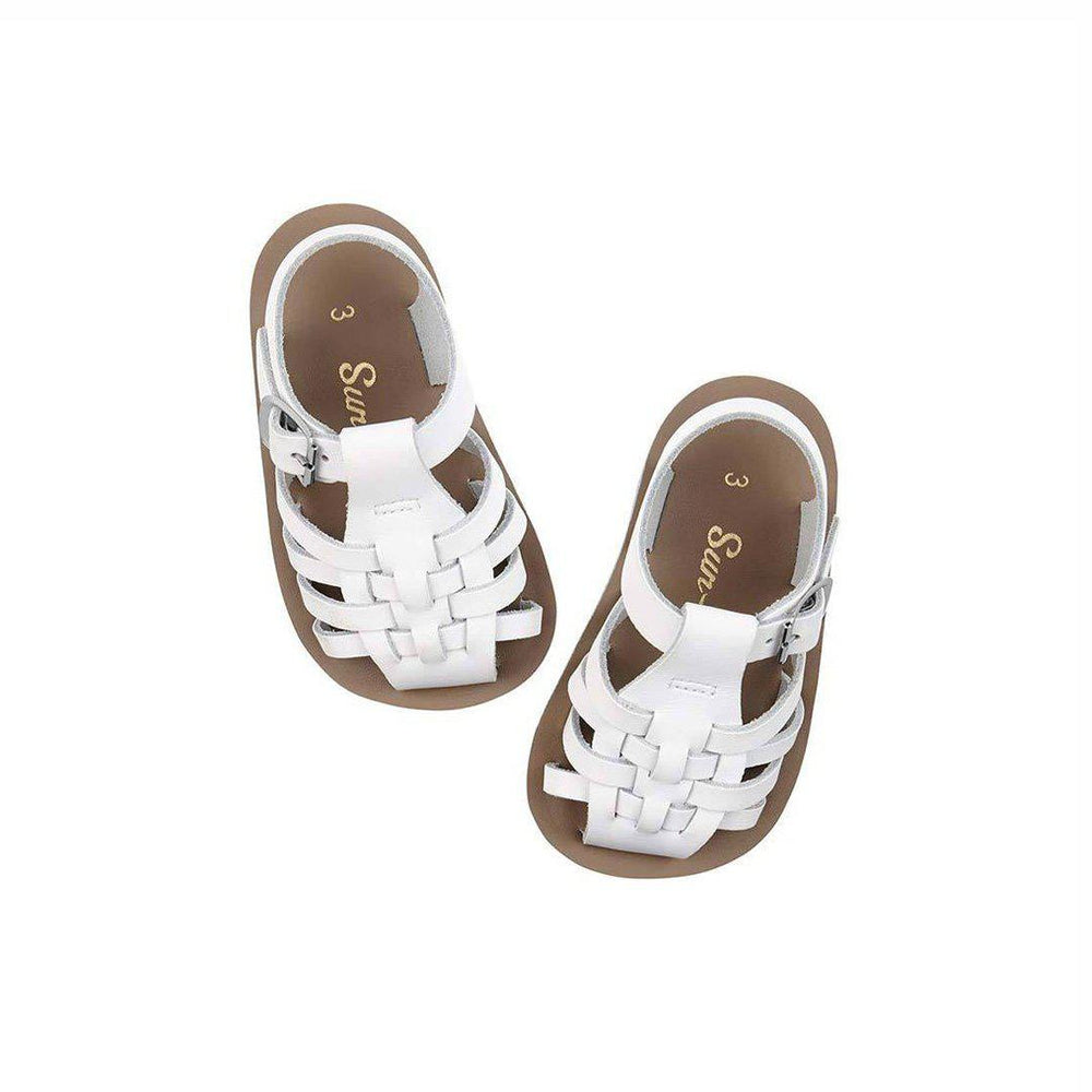 Salt-Water Sun-San Kid's Sandals - Sailor - White-Sandals-White-SW 3 Toddler (UK 2) | Natural Baby Shower