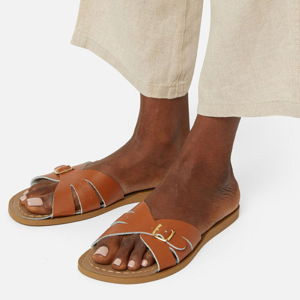 Salt-Water Women's Sandals - Slide - Tan-Adult Sandals-Tan-SW 4 Adult (UK 3) | Natural Baby Shower
