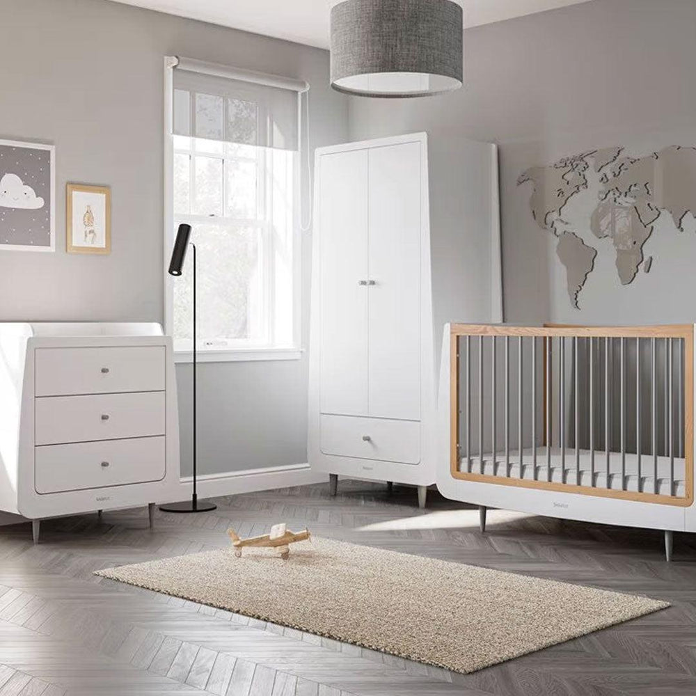 SnuzKot Skandi 3 Piece Nursery Furniture Set - Grey-Nursery Sets- | Natural Baby Shower