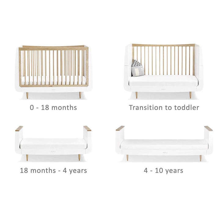 SnuzKot Skandi 3 Piece Nursery Furniture Set - Natural-Nursery Sets- | Natural Baby Shower