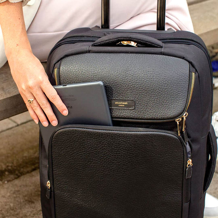 Storksak Alyssa Suitcase - Black + Gold-Changing Bags- | Natural Baby Shower