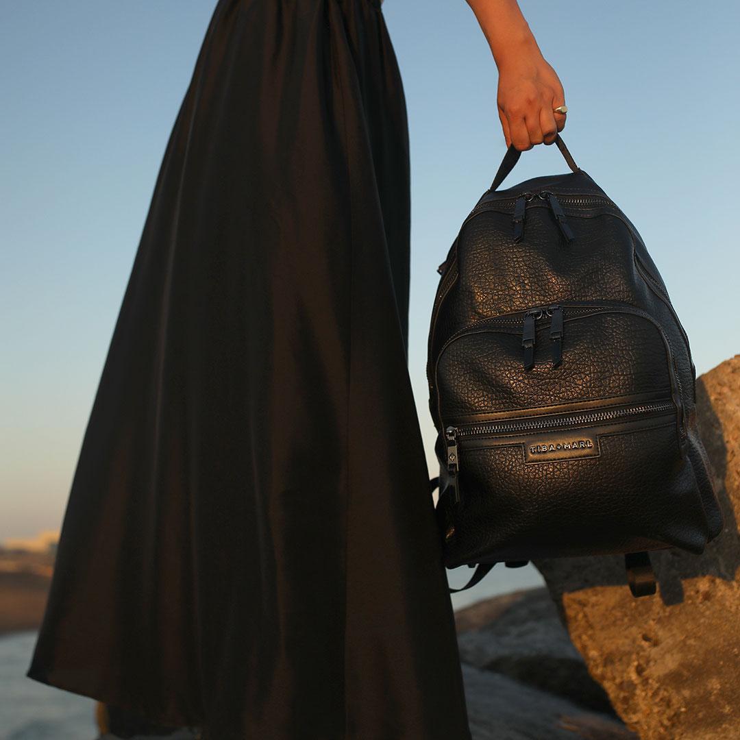 Tiba + Marl Elwood Changing Backpack - Black-Changing Bags- | Natural Baby Shower