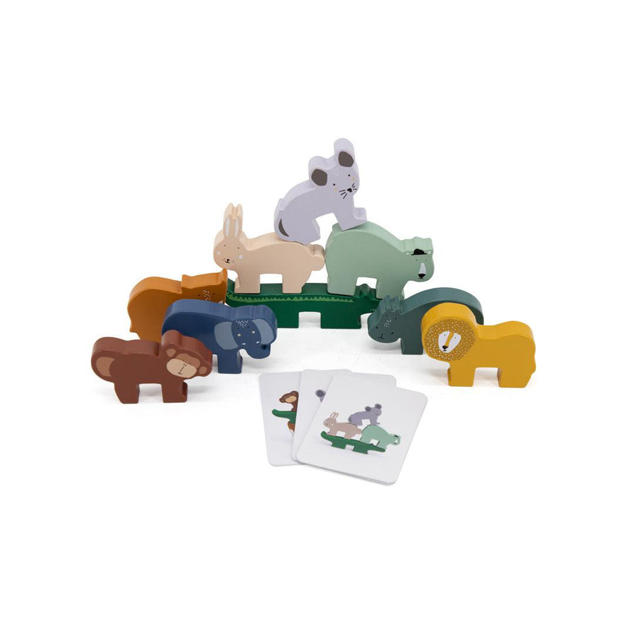 Trixie Wooden Animal Stacking Game-Stacking Toys- | Natural Baby Shower