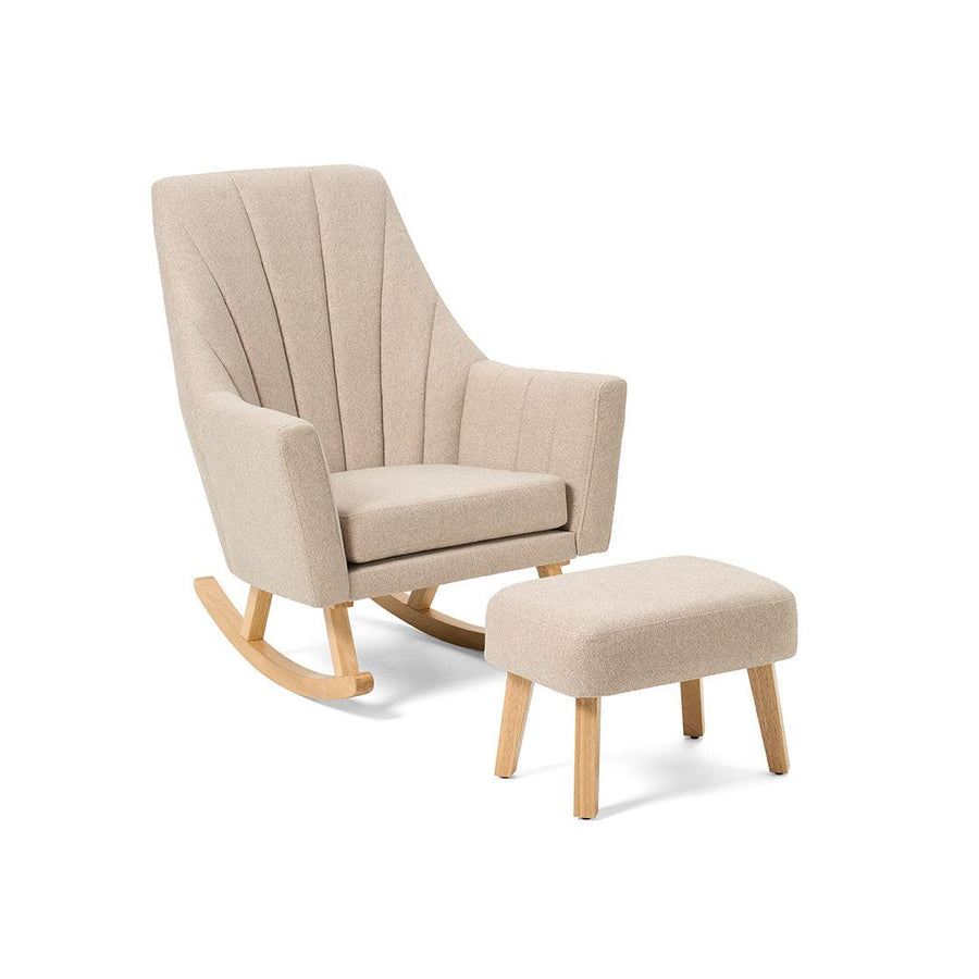 Tutti Bambini Jonah Rocking Chair + Foot Stool - Stone-Feeding Chairs-Stone- | Natural Baby Shower