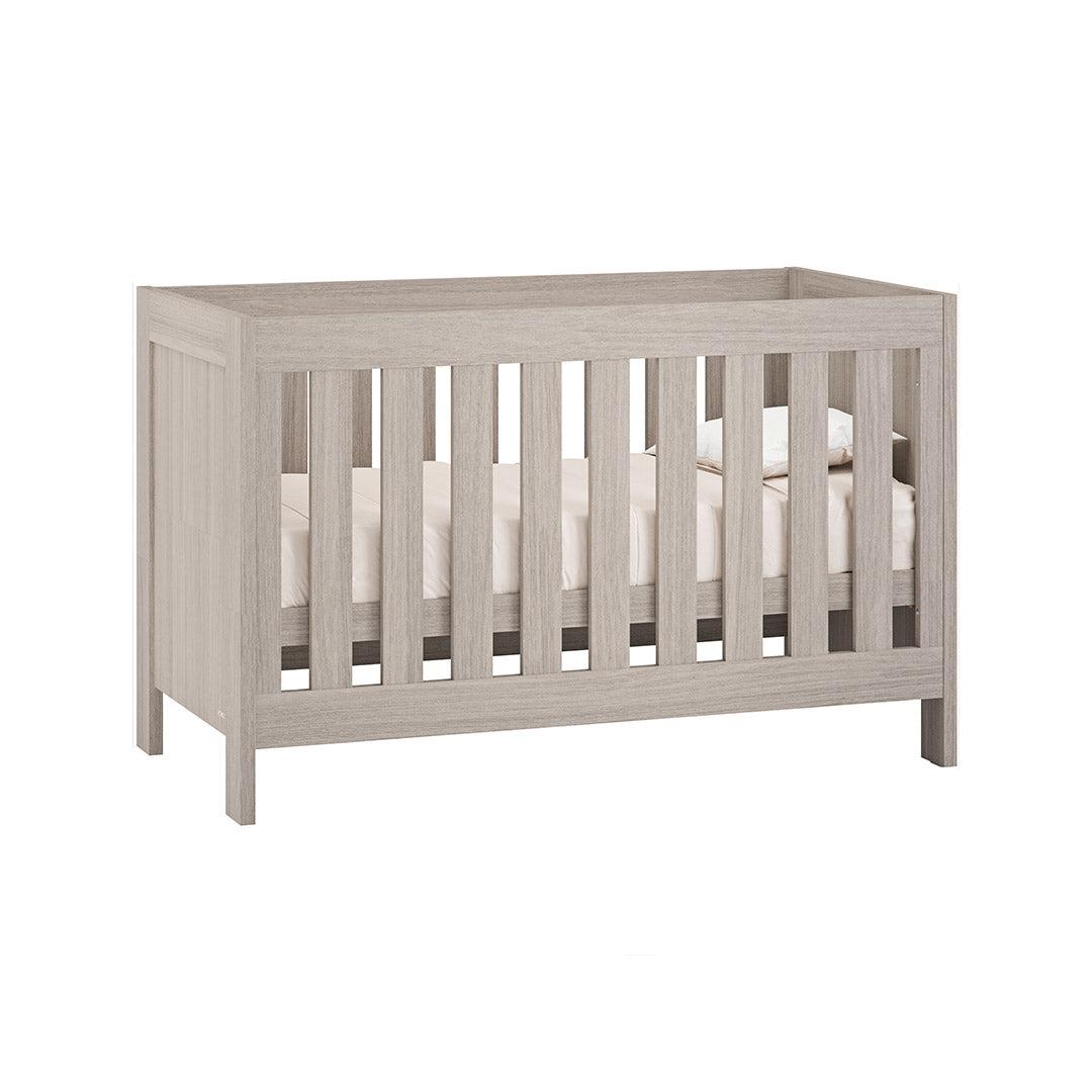 Venicci Forenzo Cot Bed With Underdrawer - Nordic White Oak-Cot Beds-No Mattress- | Natural Baby Shower