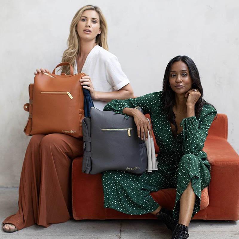Vegan Leather Changing Bags - Natural Baby Shower