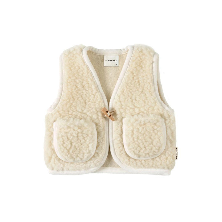 Binibamba Merino Snugglevest - Milk-Tops-Milk-0-6m | Natural Baby Shower