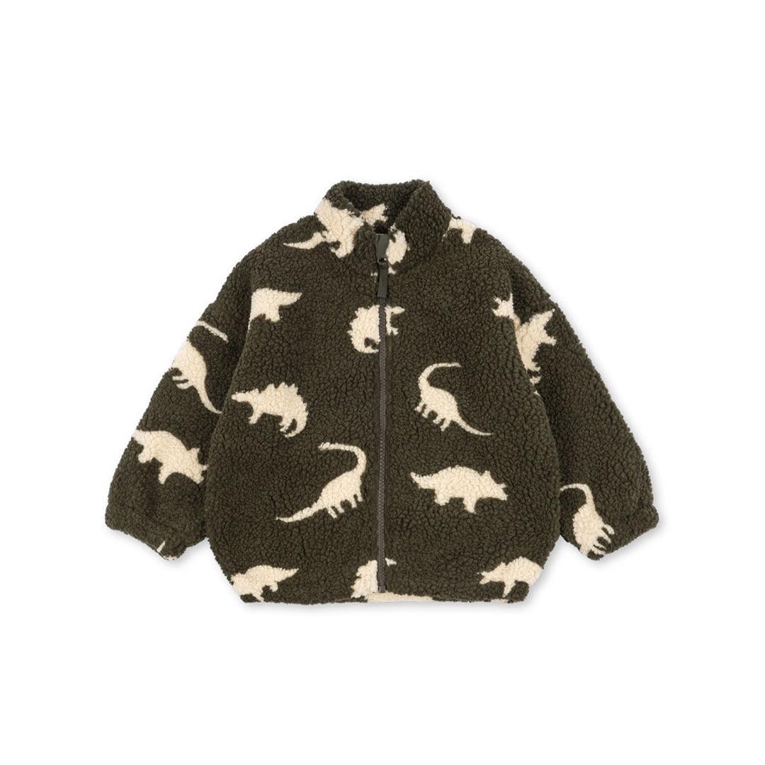 Konges Slojd Jody Teddy Jacket - Dino Silhoutte-Coats-Dino Silhoutte-9m | Natural Baby Shower