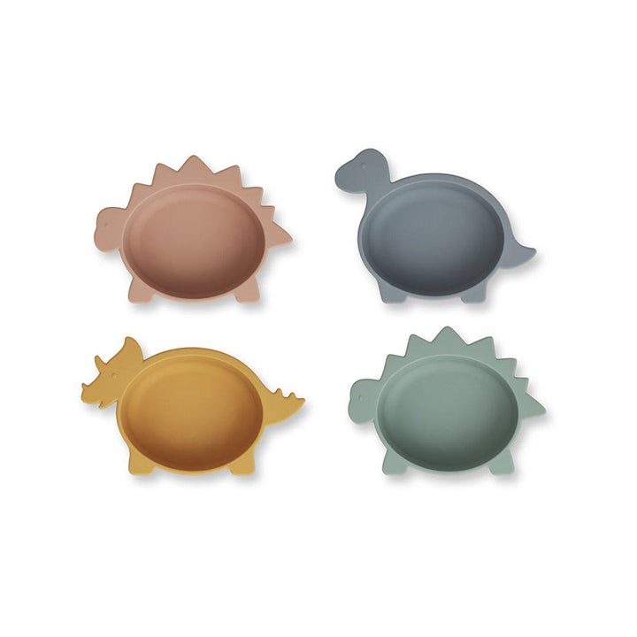 Liewood Iggy Silicone Bowls - Dino Multi Mix - 4 Pack-Bowls-Dino Multi Mix- | Natural Baby Shower