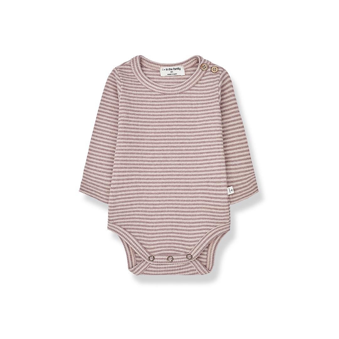 1+ in the family Andrey One-Piece Bodysuit - Nude/Mauve-Bodysuits-Nude/Mauve-3m | Natural Baby Shower