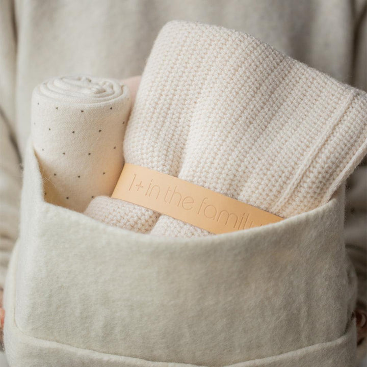 1+ In The Family Asis Blanket - Ecru-Blankets-Ecru-U | Natural Baby Shower