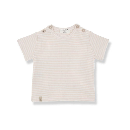 1+ in the family Jon Short Sleeve T-Shirt - Nude-Tops-Nude-6m | Natural Baby Shower