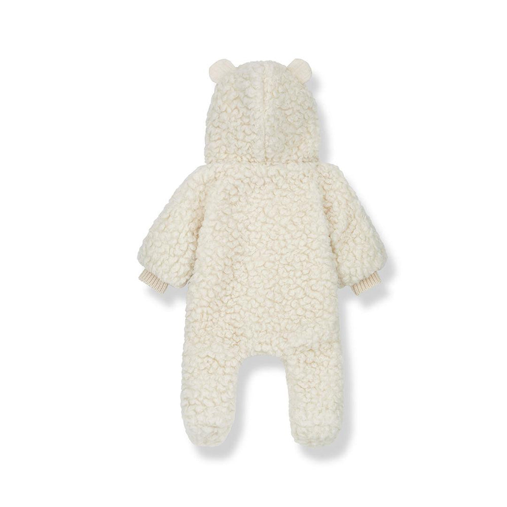 1+ in the family Liam Teddy Onesie - Ecru-Bodysuits-Ecru-3m | Natural Baby Shower
