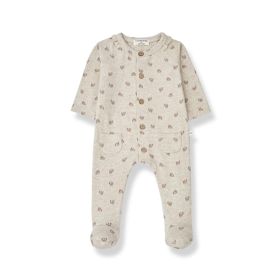 1+ in the family Melak Sleepsuit - Oatmeal-Sleepsuits-Oatmeal-3m | Natural Baby Shower